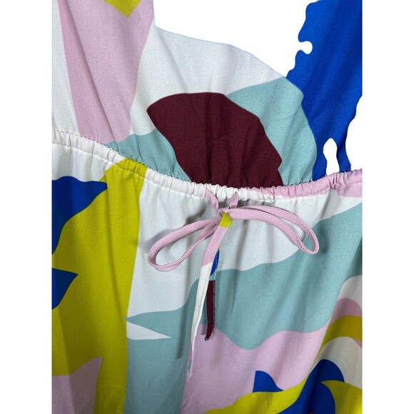 Modcloth As You Love It Ruffle Geometric Dress Boho Retro Party Cocktail Dress M - Picture 3 of 9